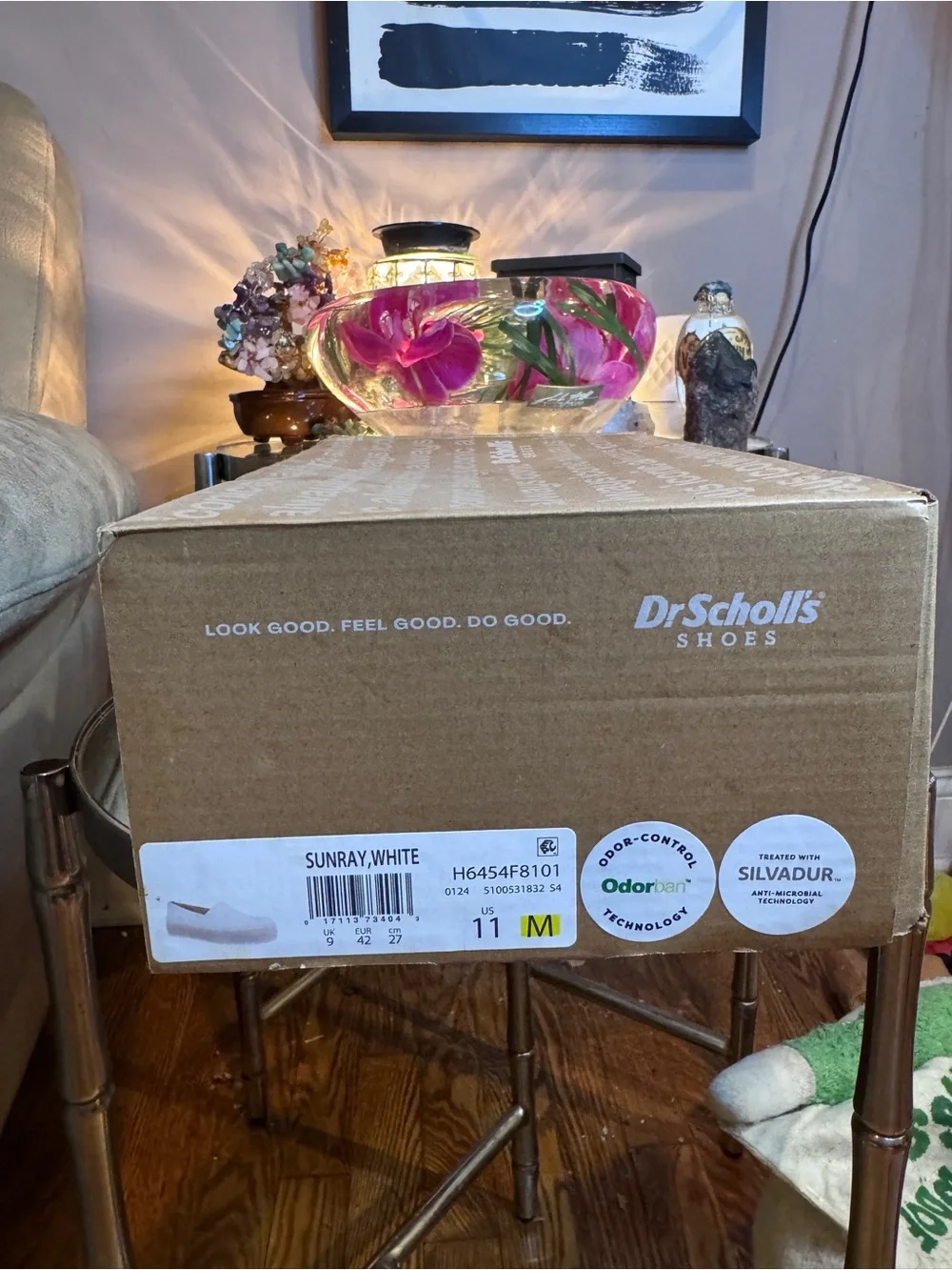 Dr. Scholl's Sunray White Canvas Espadrille Platform Slip-On size 11